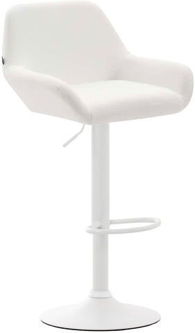 TPFLiving bar stool Bragnum frame white faux leather