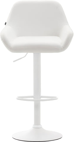 TPFLiving bar stool Bragnum frame white faux leather