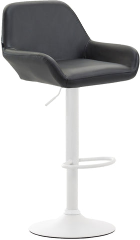 TPFLiving bar stool Bragnum frame white faux leather