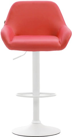 TPFLiving bar stool Bragnum frame white faux leather