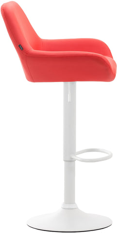 TPFLiving bar stool Bragnum frame white faux leather