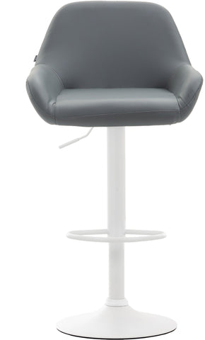 TPFLiving bar stool Bragnum frame white faux leather