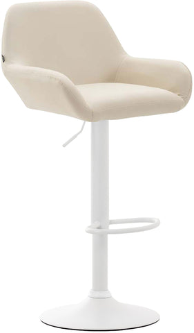 TPFLiving bar stool Bragnum frame white faux leather