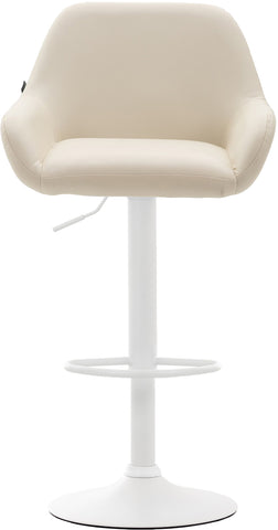 TPFLiving bar stool Bragnum frame white faux leather