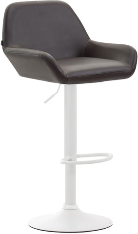 TPFLiving bar stool Bragnum frame white faux leather