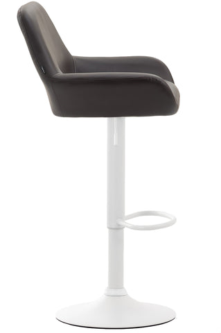 TPFLiving bar stool Bragnum frame white faux leather