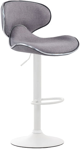 TPFLiving bar stool Las Palmas frame white fabric