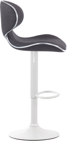 TPFLiving bar stool Las Palmas frame white fabric