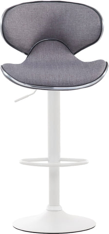 TPFLiving bar stool Las Palmas frame white fabric