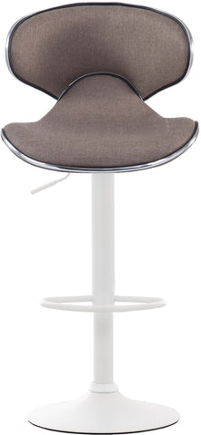 TPFLiving bar stool Las Palmas frame white fabric