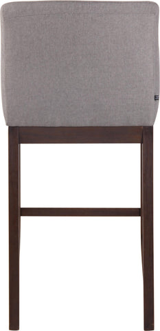 TPFLiving Laren bar stool - antique dark wood frame - fabric