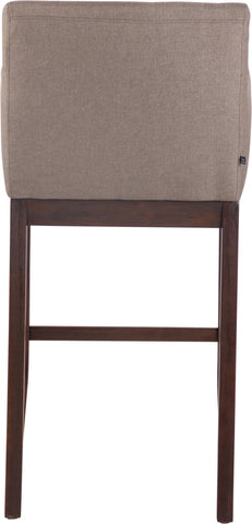 TPFLiving Laren bar stool - antique dark wood frame - fabric