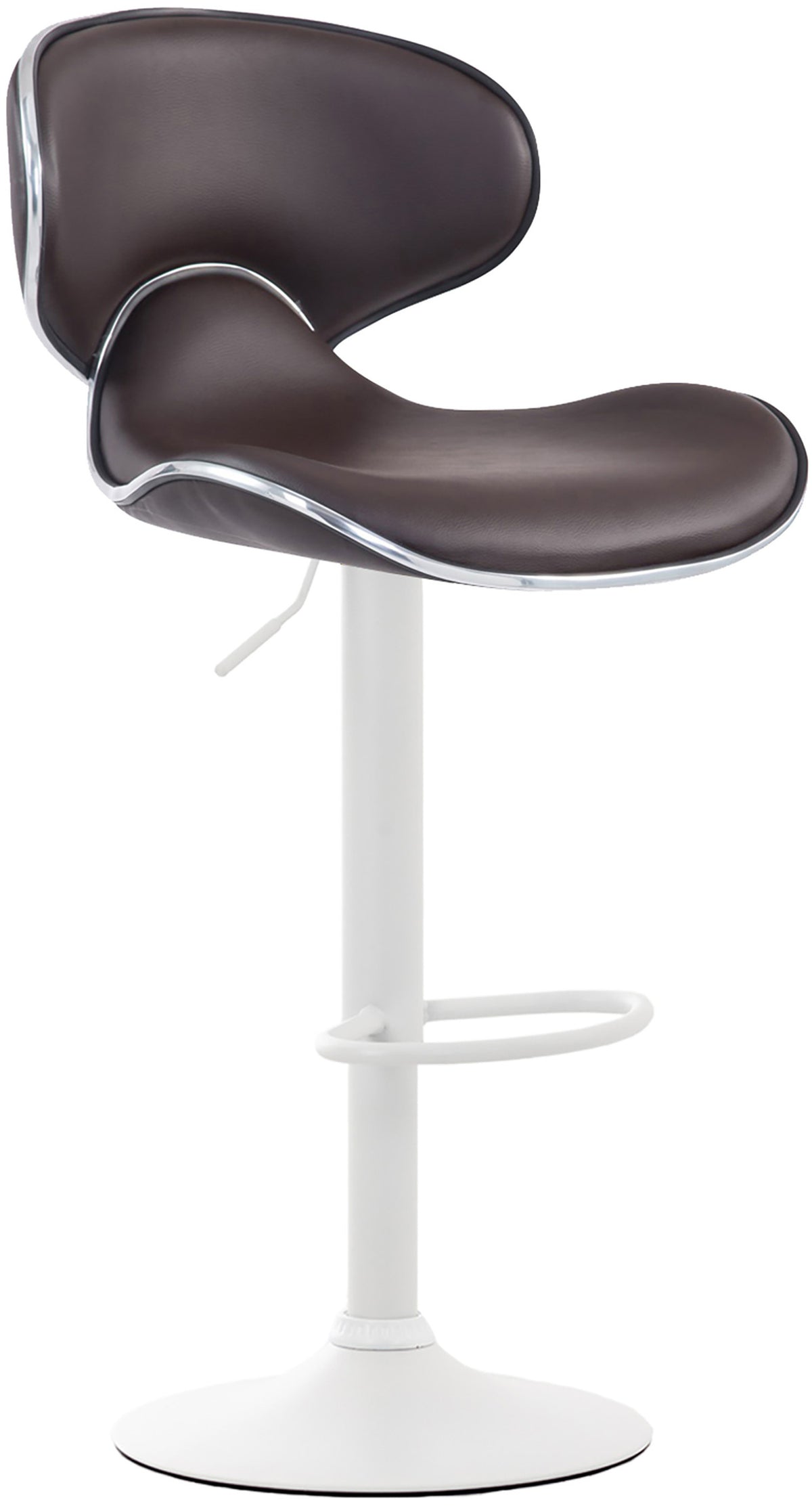 TPFLiving bar stool Las Palmas frame white faux leather