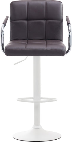 TPFLiving bar stool Luca frame white faux leather