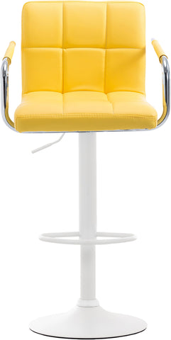 TPFLiving bar stool Luca frame white faux leather