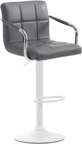 TPFLiving bar stool Luca frame white faux leather