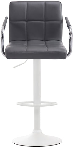 TPFLiving bar stool Luca frame white faux leather