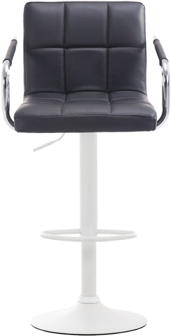 TPFLiving bar stool Luca frame white faux leather