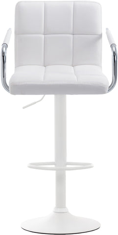 TPFLiving bar stool Luca frame white faux leather