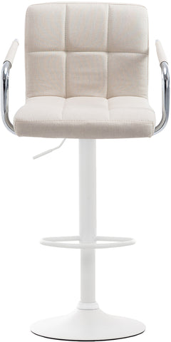 TPFLiving bar stool Luca frame white fabric