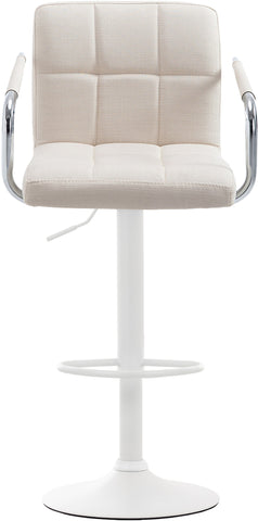 TPFLiving bar stool Luca frame white fabric