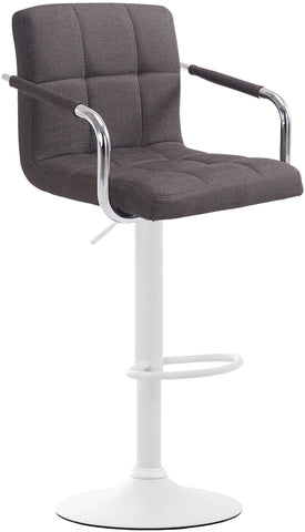 TPFLiving bar stool Luca frame white fabric