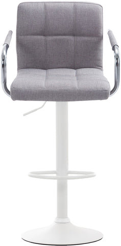 TPFLiving bar stool Luca frame white fabric