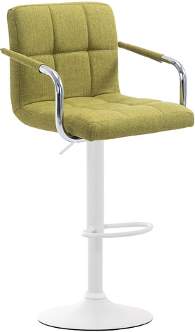 TPFLiving bar stool Luca frame white fabric