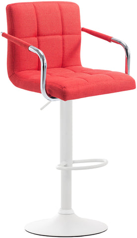 TPFLiving bar stool Luca frame white fabric