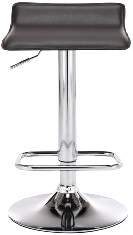 TPFLiving bar stool Dynasty One metal frame in chrome look faux leather