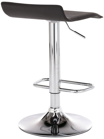 TPFLiving bar stool Dynasty One metal frame in chrome look faux leather