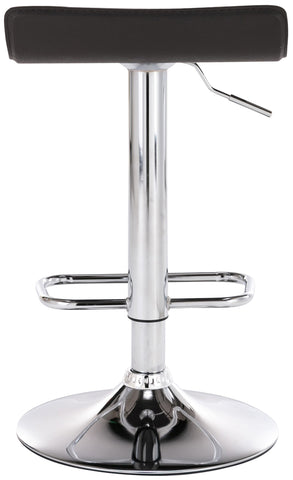 TPFLiving bar stool Dynasty One metal frame in chrome look faux leather