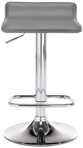 TPFLiving bar stool Dynasty One metal frame in chrome look faux leather