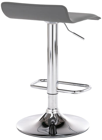 TPFLiving bar stool Dynasty One metal frame in chrome look faux leather