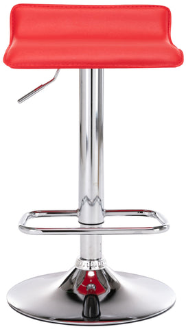 TPFLiving bar stool Dynasty One metal frame in chrome look faux leather