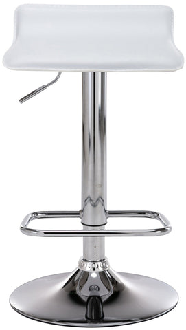 TPFLiving bar stool Dynasty One metal frame in chrome look faux leather