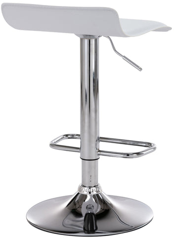 TPFLiving bar stool Dynasty One metal frame in chrome look faux leather