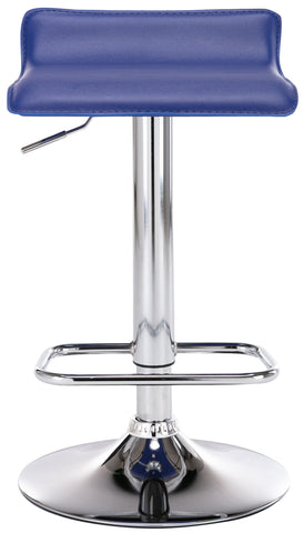 TPFLiving bar stool Dynasty One metal frame in chrome look faux leather