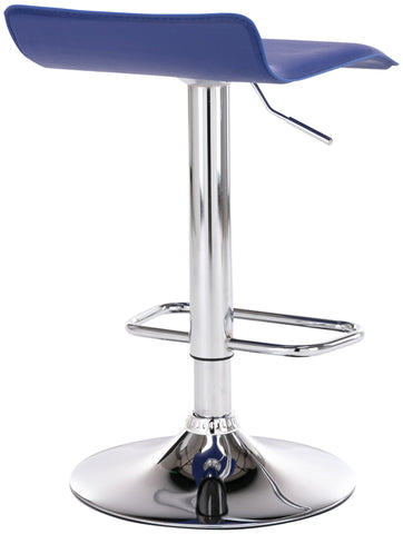 TPFLiving bar stool Dynasty One metal frame in chrome look faux leather