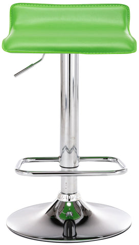 TPFLiving bar stool Dynasty One metal frame in chrome look faux leather