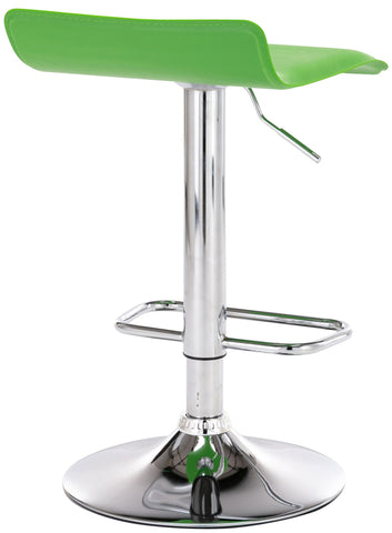 TPFLiving bar stool Dynasty One metal frame in chrome look faux leather