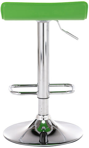 TPFLiving bar stool Dynasty One metal frame in chrome look faux leather