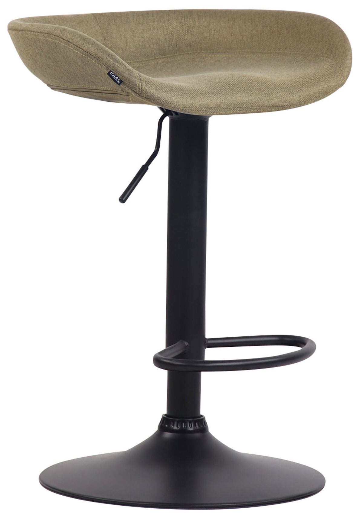 TPFLiving bar stool Anna frame black fabric