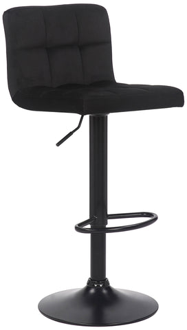 TPFLiving bar stool Fani frame black velvet