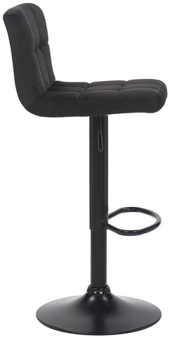 TPFLiving bar stool Fani frame black velvet