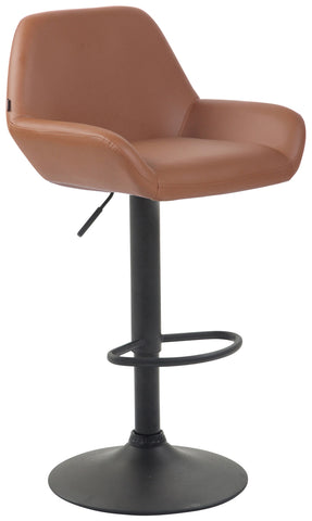 TPFLiving bar stool Bragnum frame black faux leather