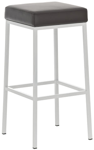 TPFLiving bar stool Montana W frame white faux leather