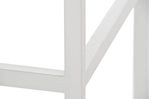 TPFLiving bar stool Montana W frame white faux leather