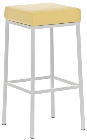 TPFLiving bar stool Montana W frame white faux leather