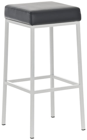 TPFLiving bar stool Montana W frame white faux leather